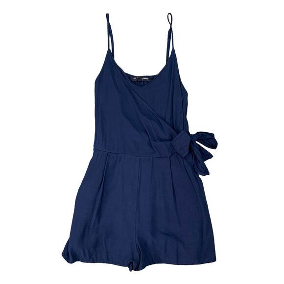 One Clothing Faux Wrap Romper Womens XS Extra Small Storm Waist Bow Playsuit - Picture 1 of 11